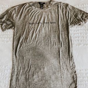 Forever 21 “more love less hate” t-shirt dress